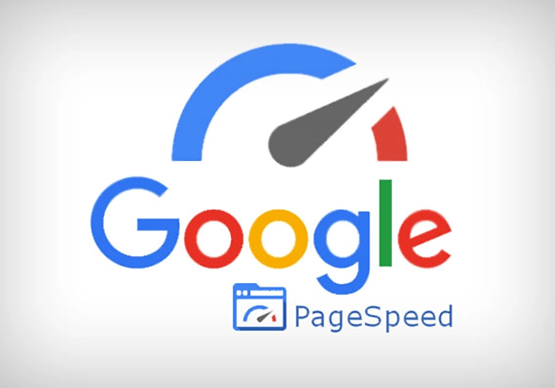 The google page speed logo enhances customer conversion rate on a white background.