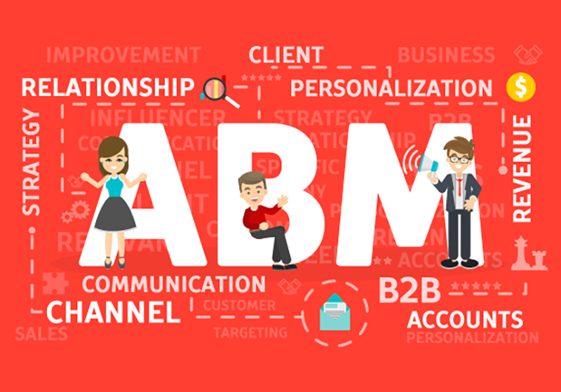 The abbreviation ABM displayed prominently on a red background, with surrounding individuals.