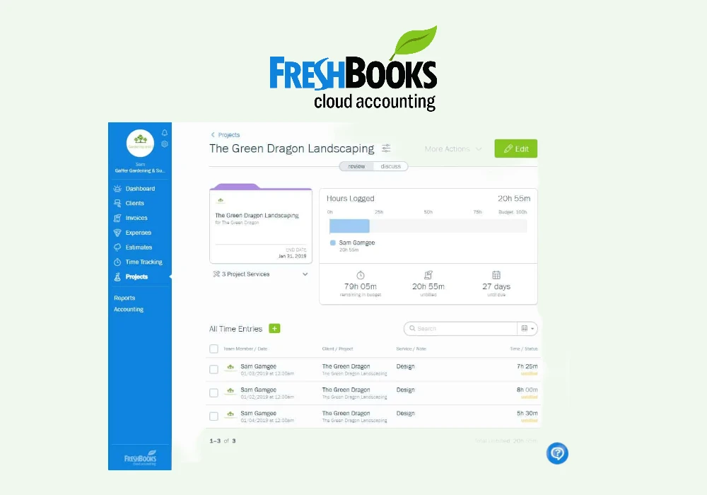 Freshbooks is a SaaS accounting software that offers cloud-based solutions for businesses to manage their finances.