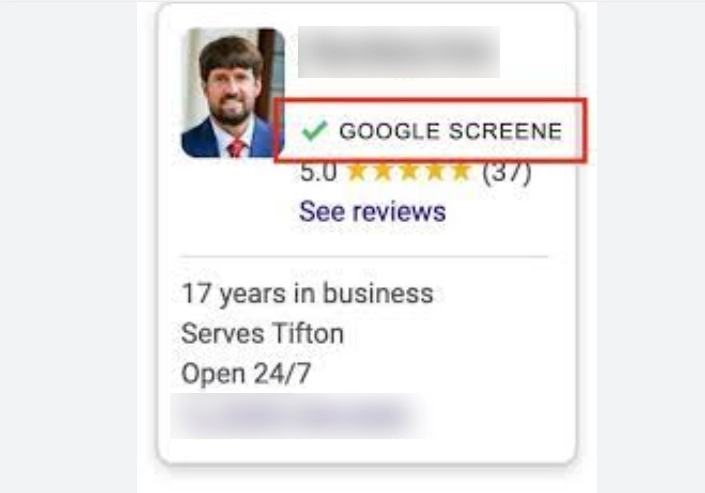 A google screen displaying a business review along with social proof marketing.