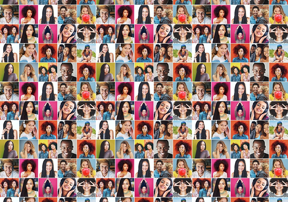 A collage showcasing the diversity of individuals, embodying the power of social proof in marketing.
