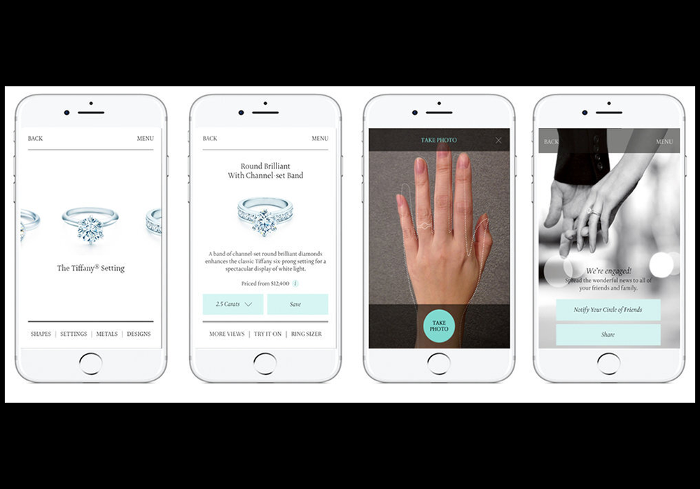 Tiffany & Co mobile app designed to increase Mobile Conversion Rates.