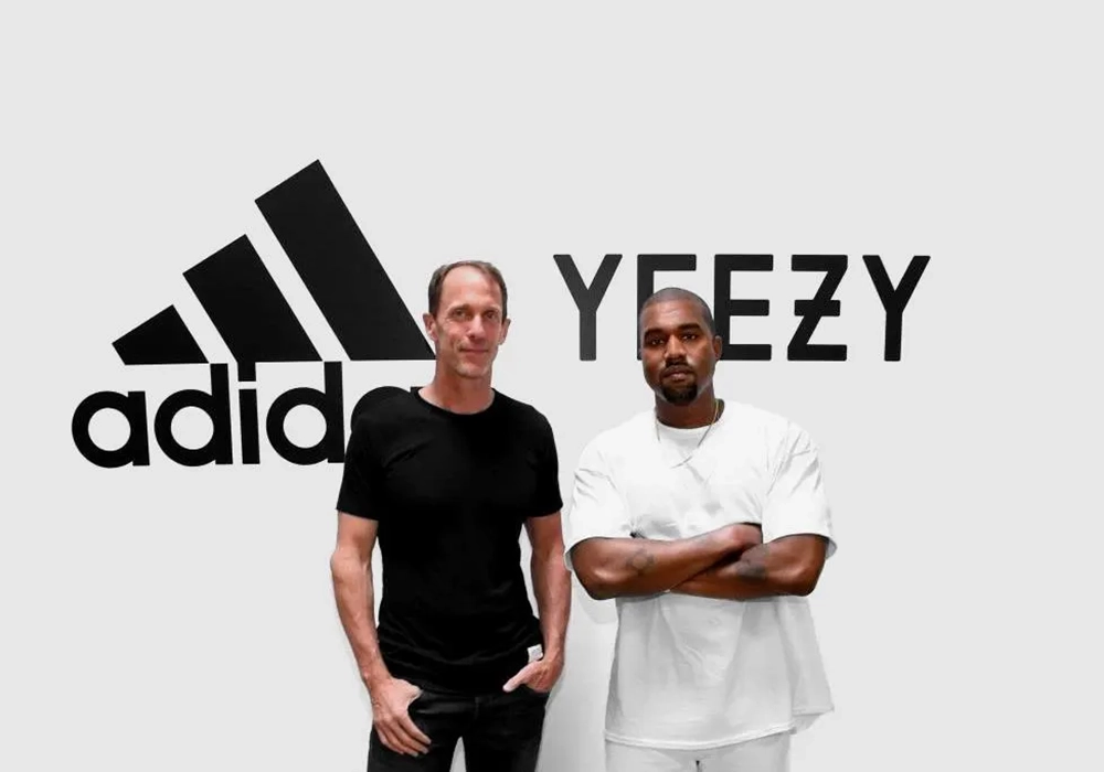 Kayne West partnership with "Adidas Yeezy"  representing a celebrity endorsement.